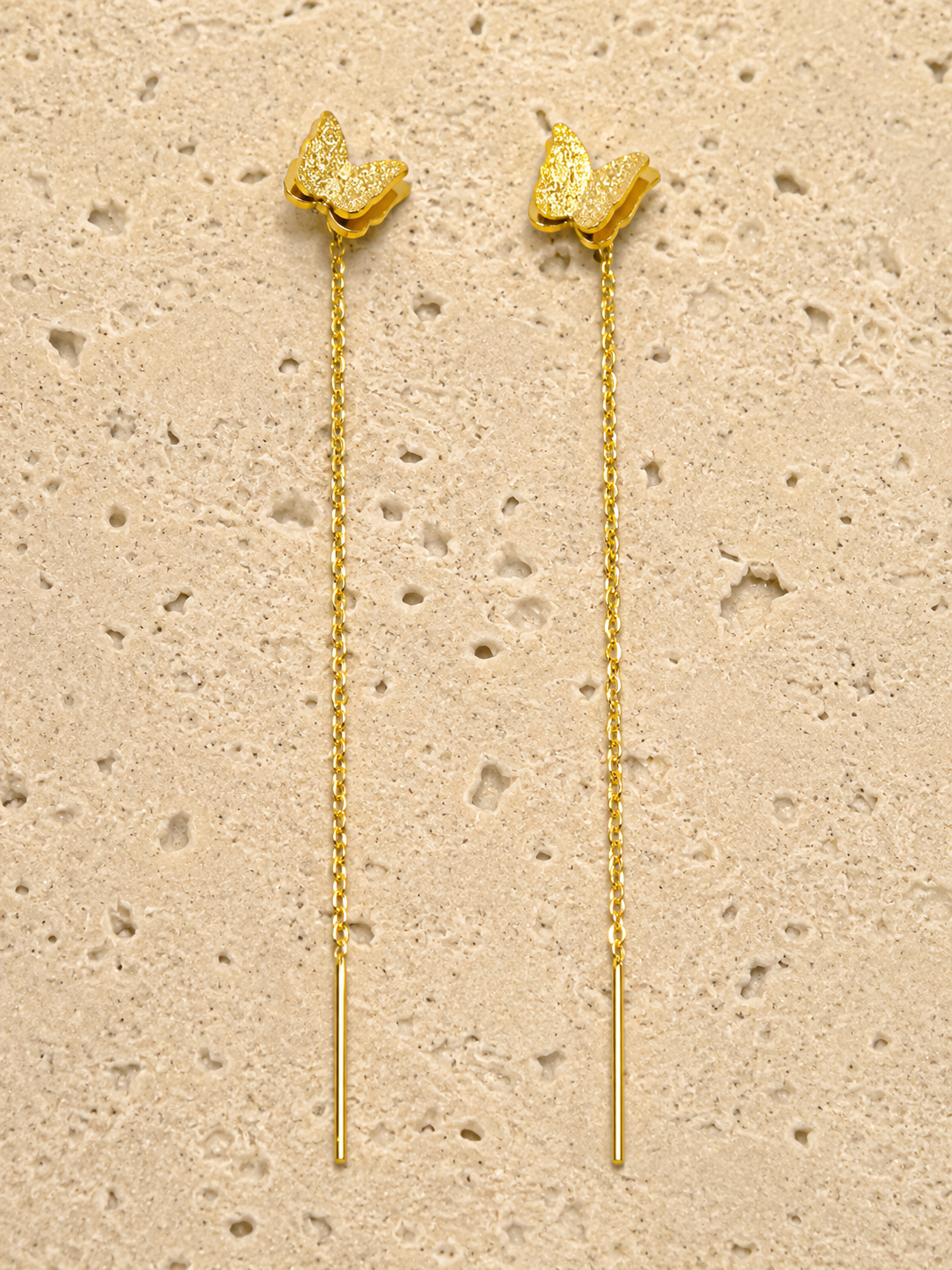 Butterfly thread earrings