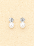 Freshwater pearl and Swarovski earrings