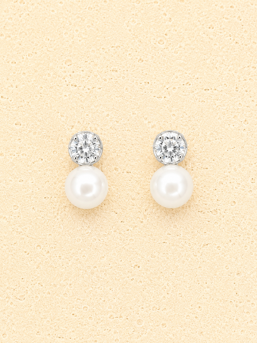 Freshwater pearl and Swarovski earrings