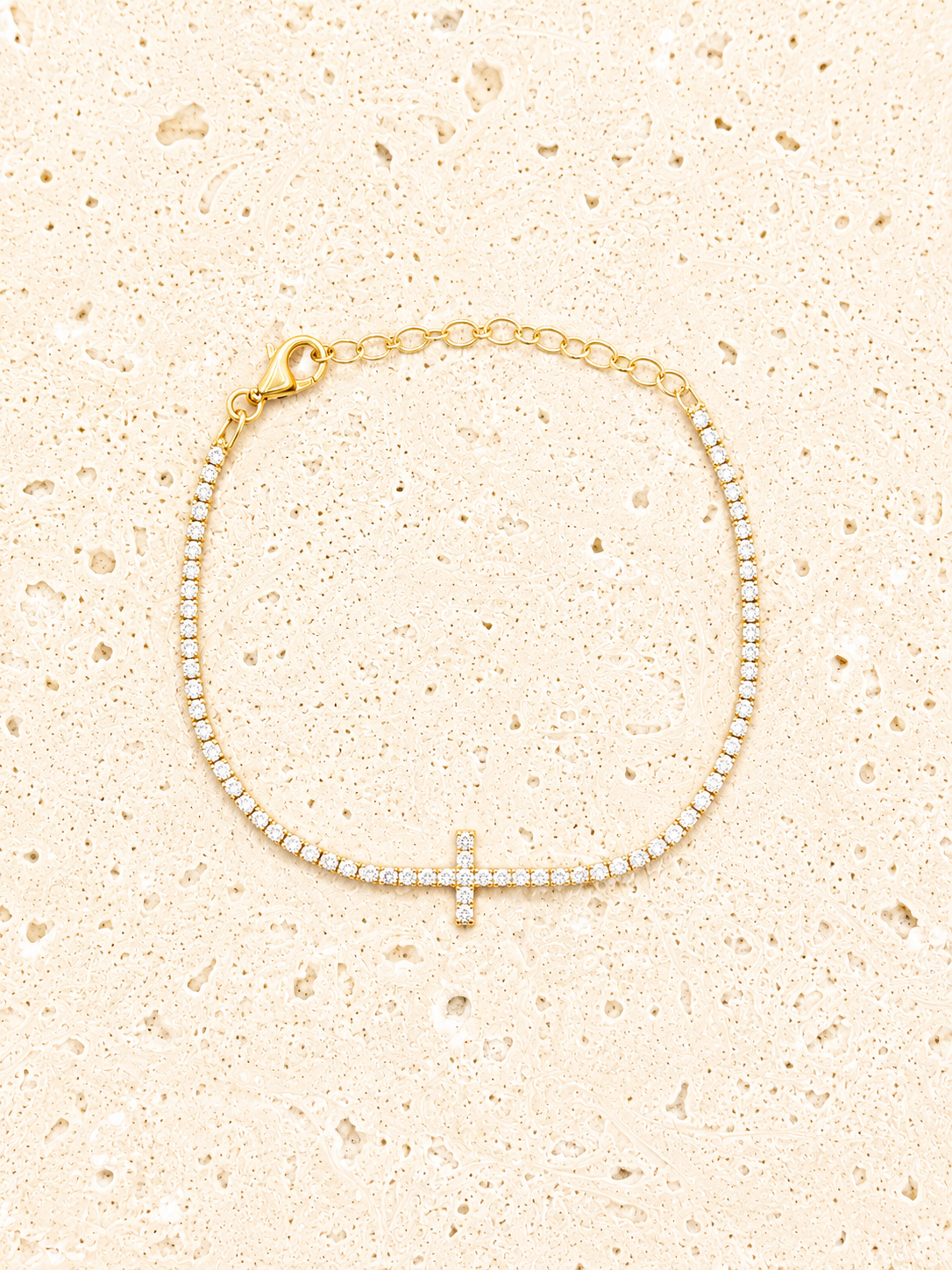 Swarovski crystal crystal cross bracelet