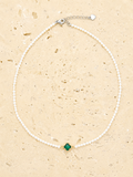Crystal and bead necklace