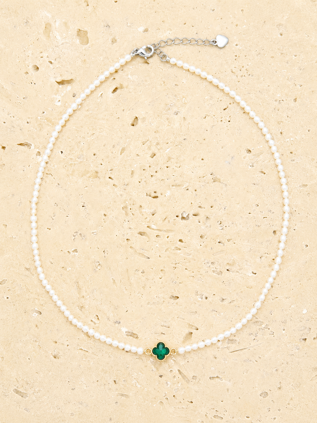 Crystal and bead necklace