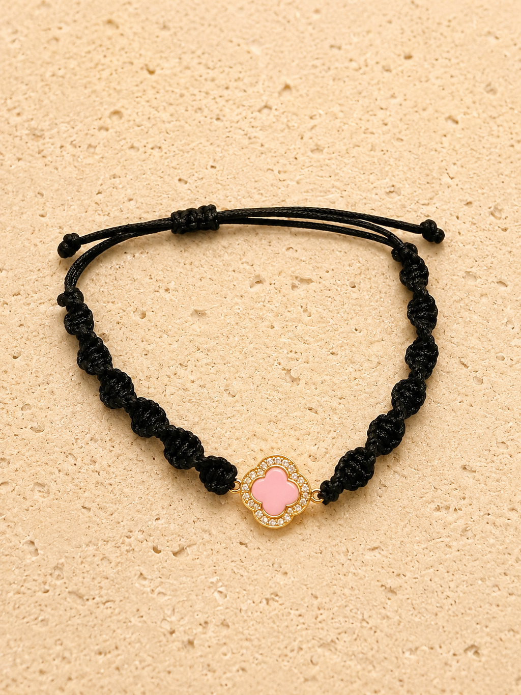 Woven adjustable semi precious stone bracelets
