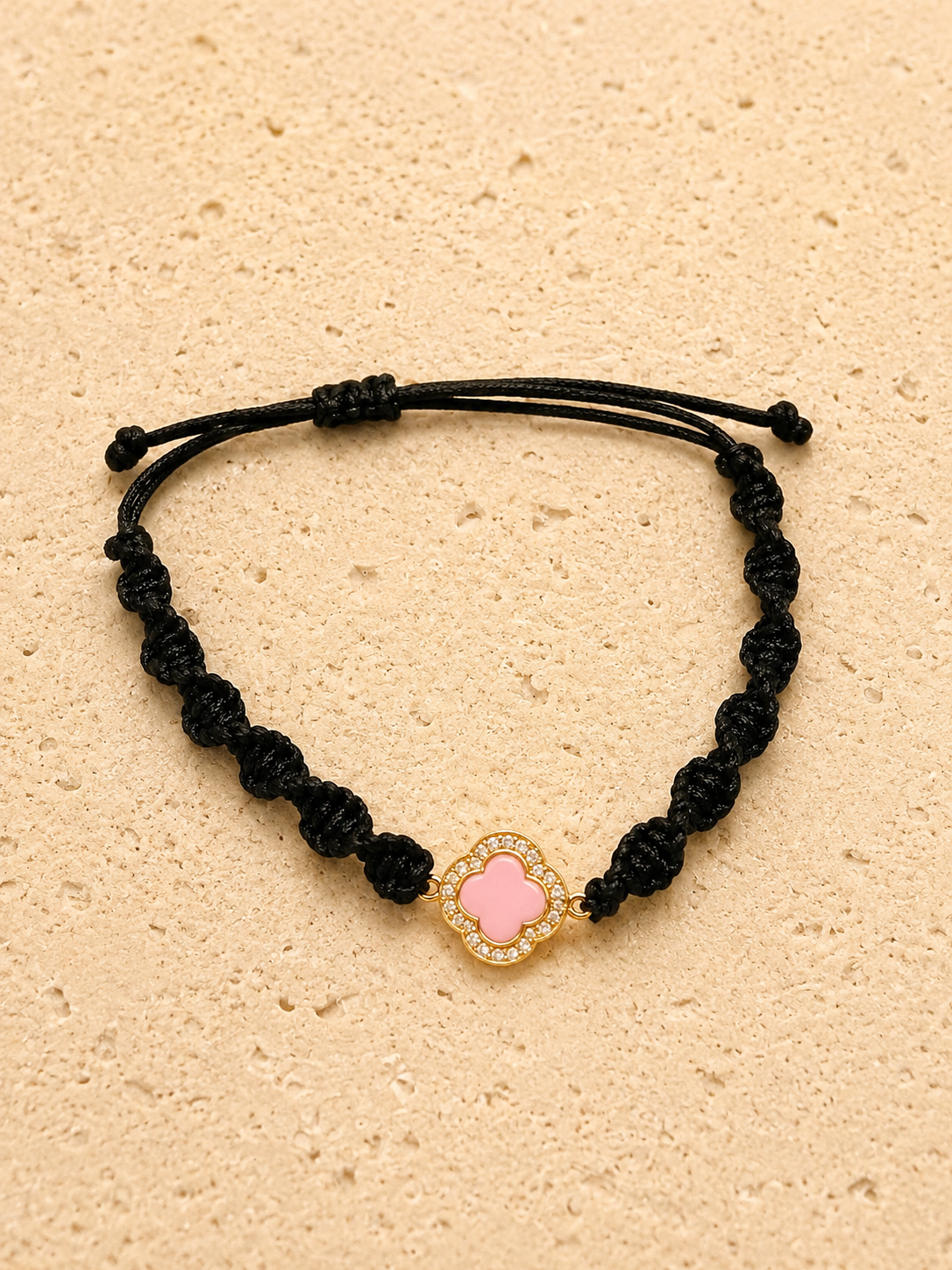 Woven adjustable semi precious stone bracelets