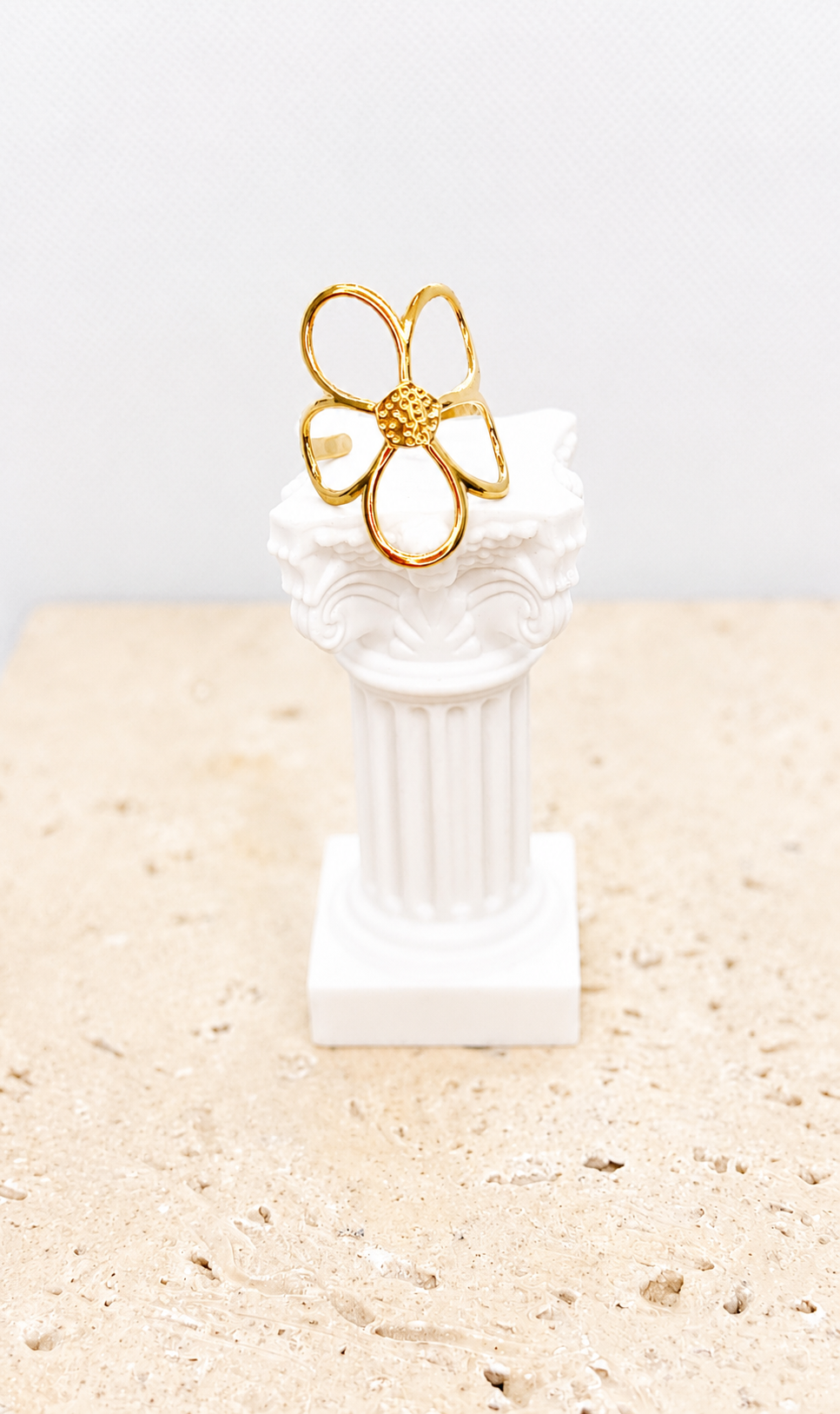 24k gold adjustable ring