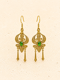 Brass Filigree Peridot earrings