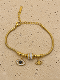 Crystal evil eye bracelet