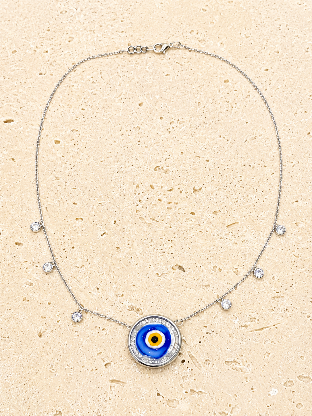 Murano glass evil eye necklace