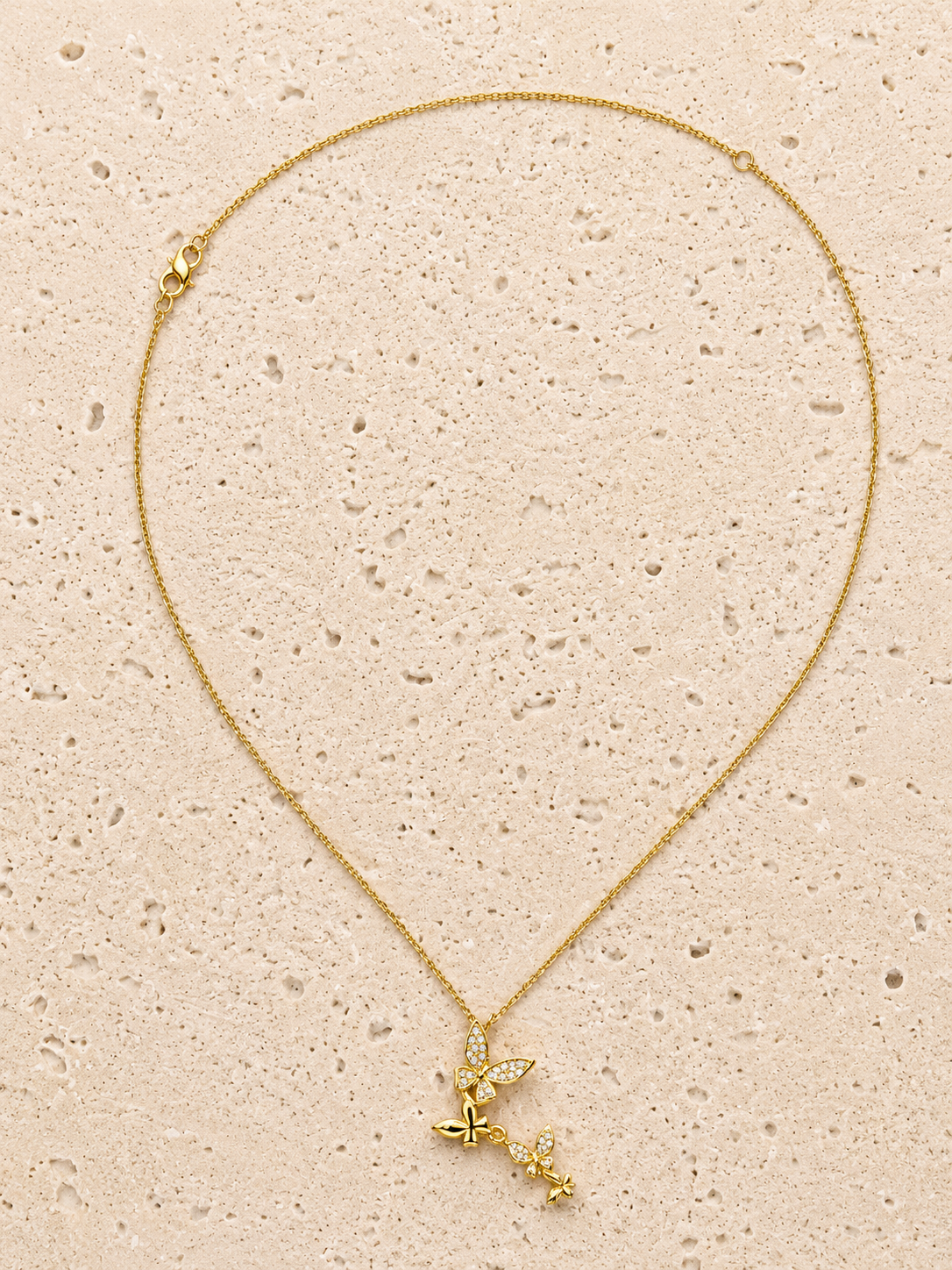 Crystal butterfly necklace
