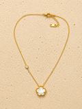 Mother of pearl and crystal necklace