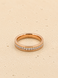 Gold crystal ring