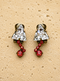 Swarovski crystal clip on earrings