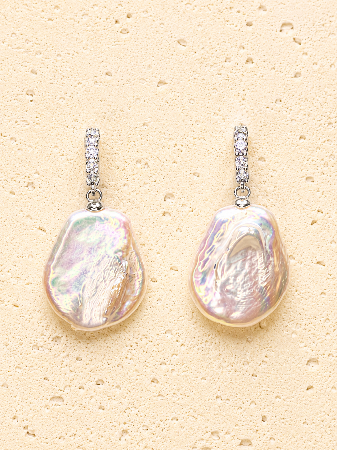 Swarovski crystal and freshwater pearl earrings