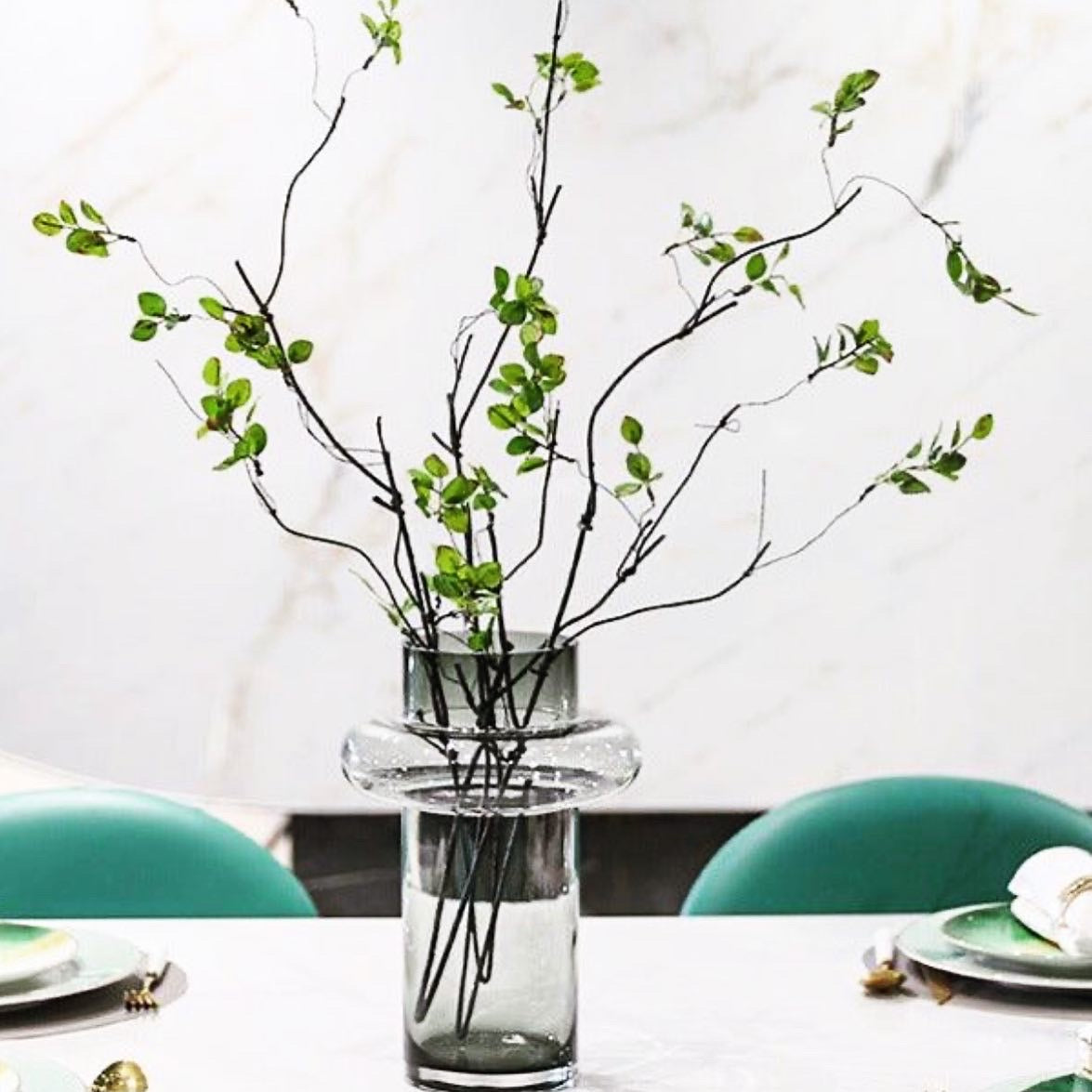 Bague glass vase ash - medium