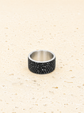 Black crystal ring