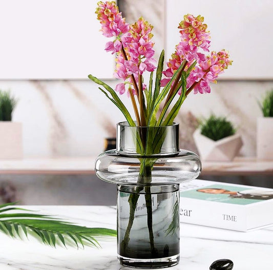 Bague glass vase ash - small