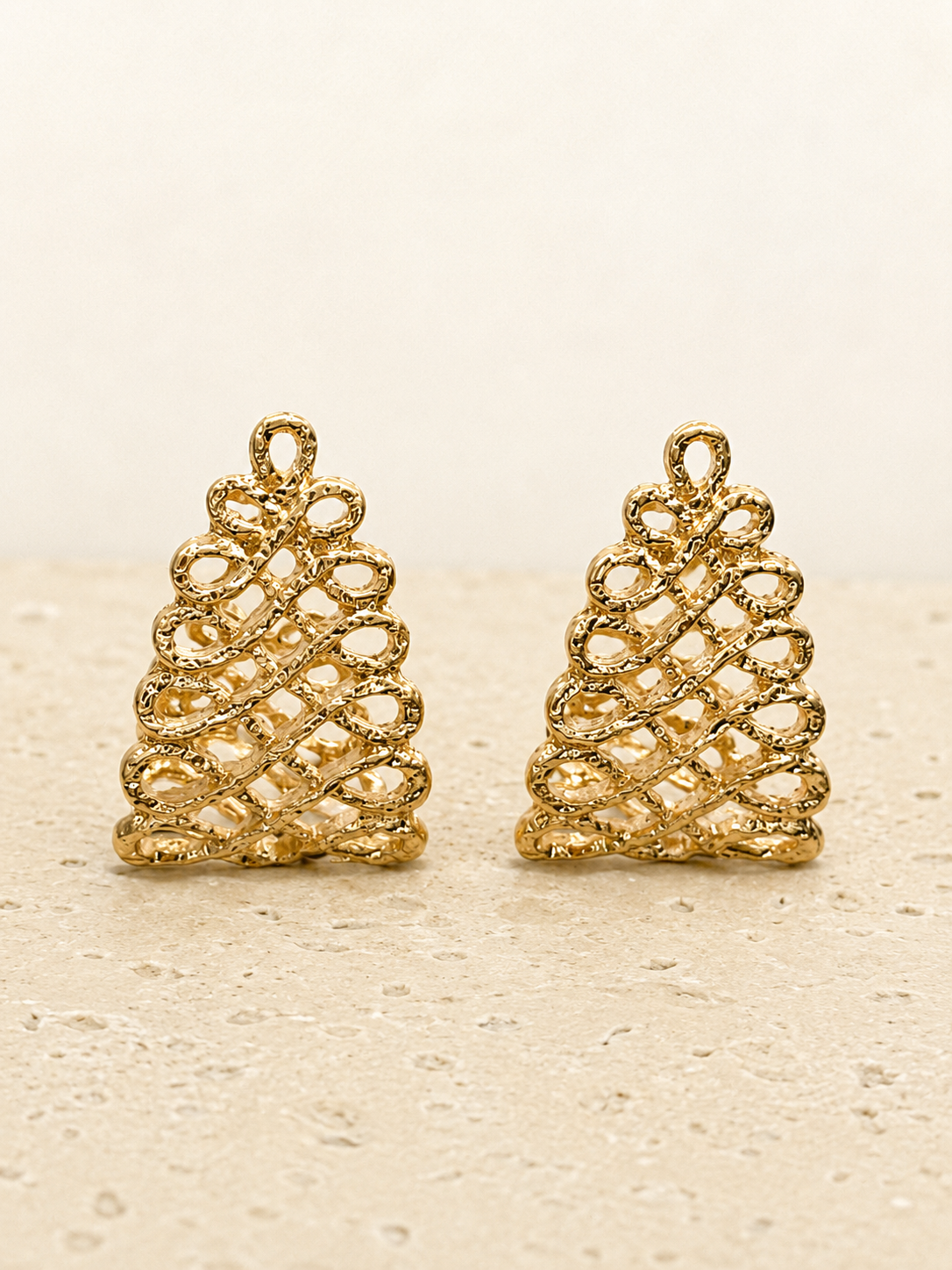 Gold filigree earrings