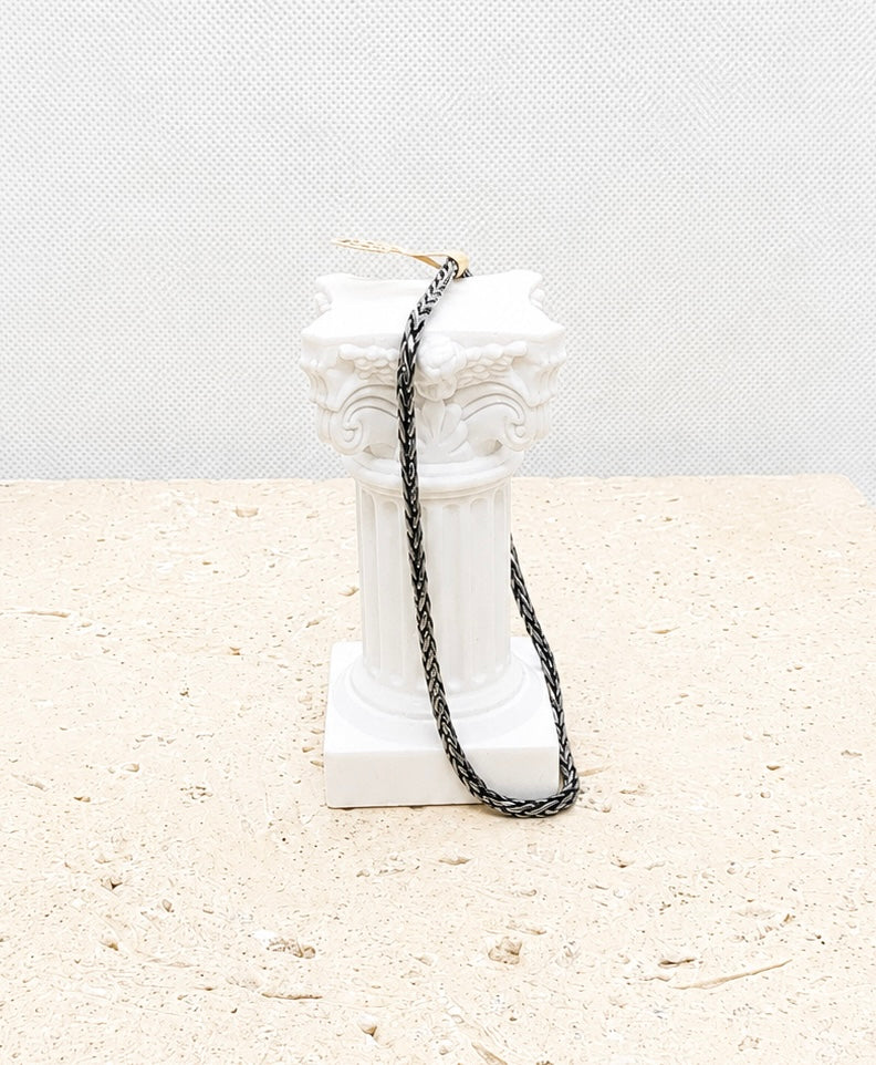 Black and silver snake chain bracelet