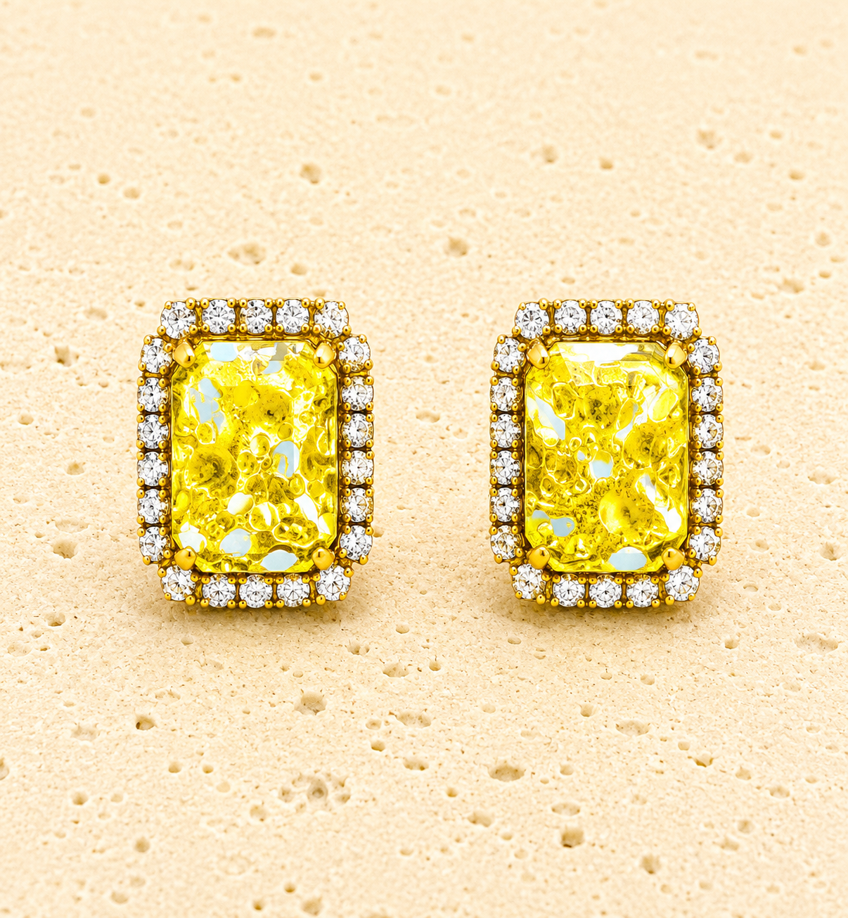 Gold leaf Murano glass earrings