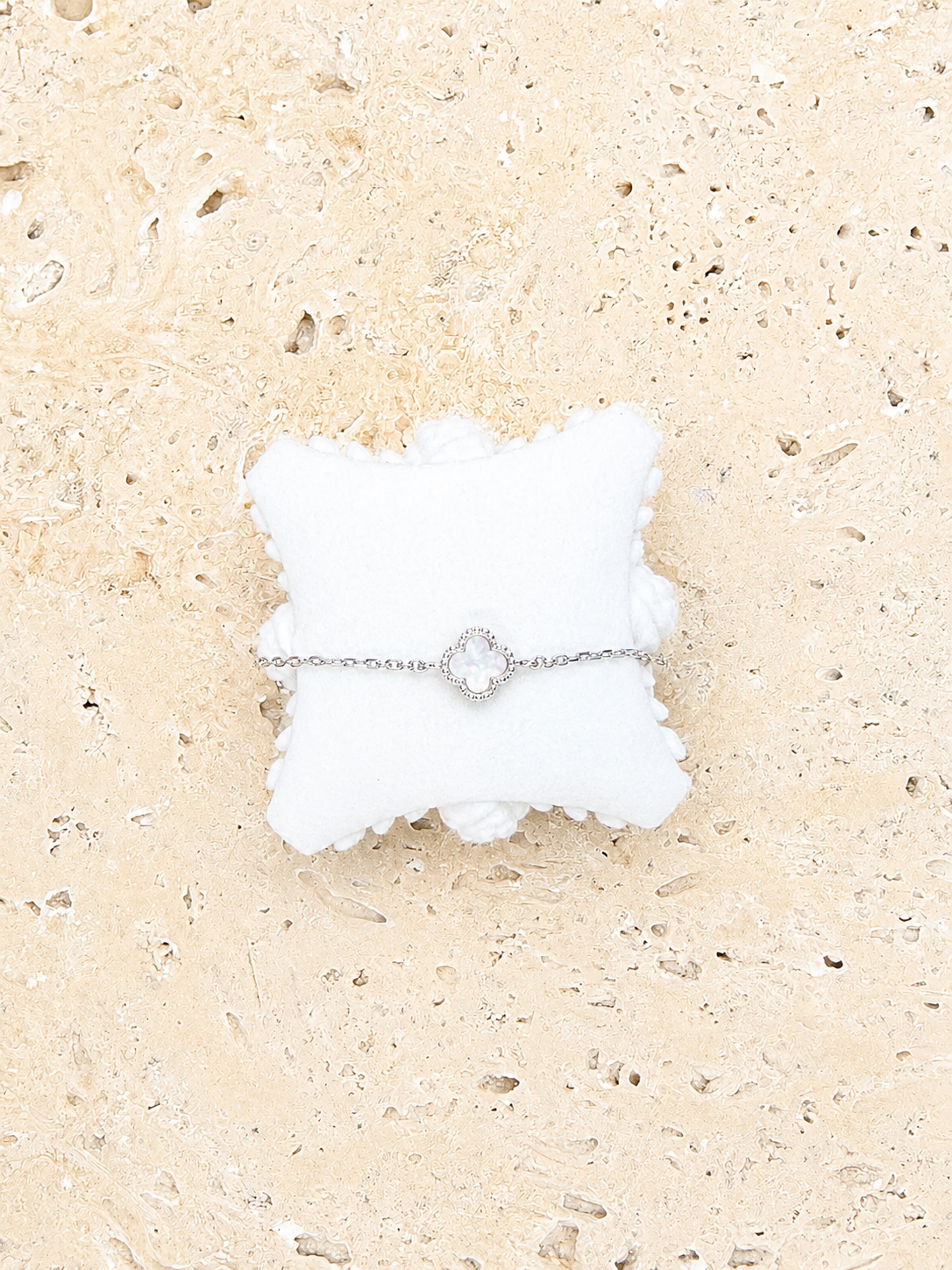 Mother of pearl four leaf clover