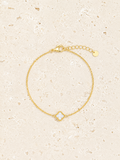 Mother of pearl 24k gold bracelet