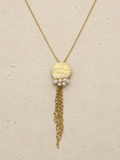 Brass and freshwater pearl necklace