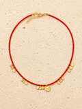24k gold plated disc necklace