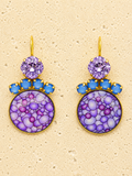 Murano glass and Swarovski crystal earring