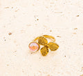 Flower and crystal ring