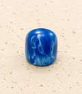Blue marbled resin ring