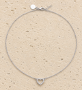 Silver crystal heart necklace