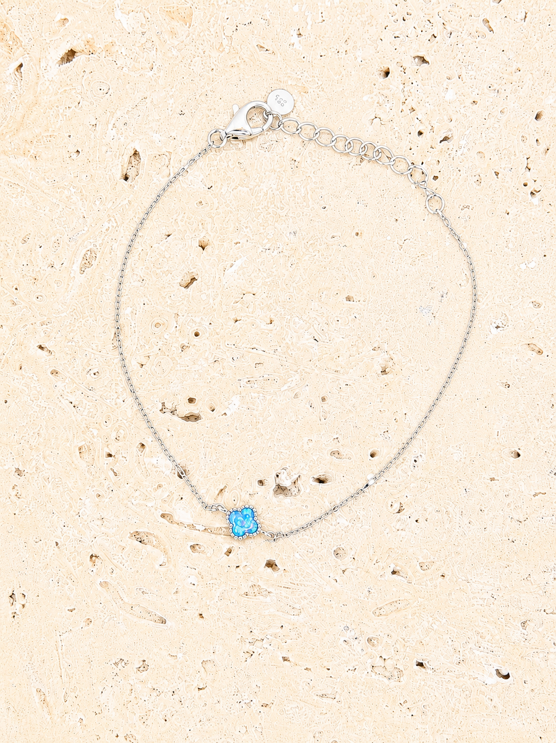 Opalite four leaf clover bracelet