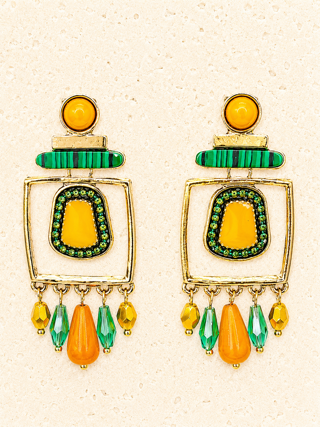 Bohemian drop earrings