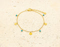 Turquoise and 24k gold bracelet