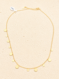 Gold disc necklace