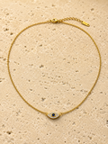 Crystal evil eye necklace