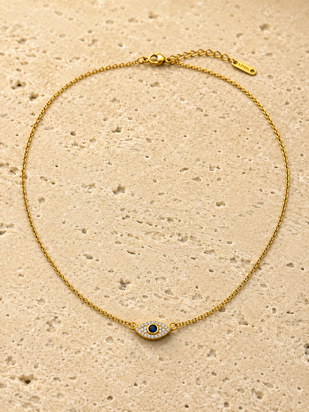 Crystal evil eye necklace