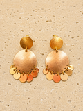 Rose gold disc earrings