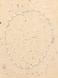 Silver flower link bracelet