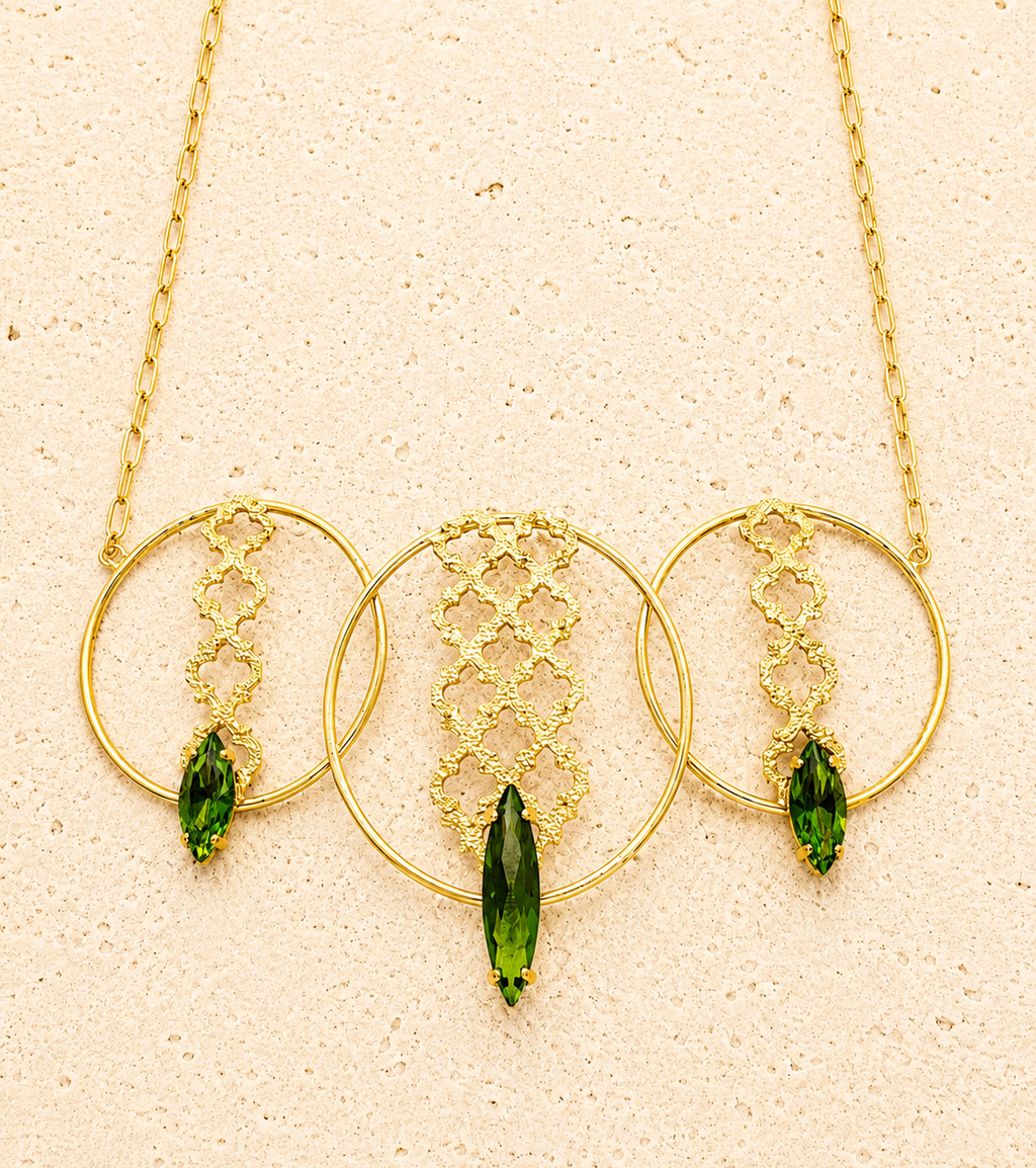 Green Swarovski Crystal necklace