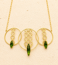 Green Swarovski Crystal necklace