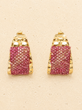Pink crystal earrings