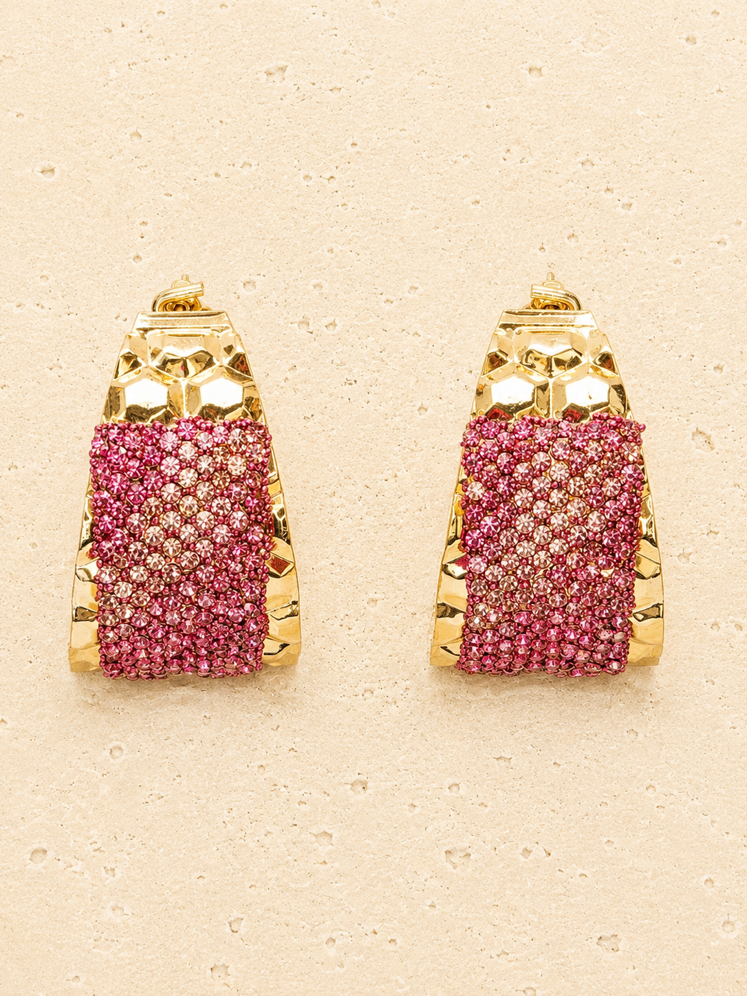 Pink crystal earrings