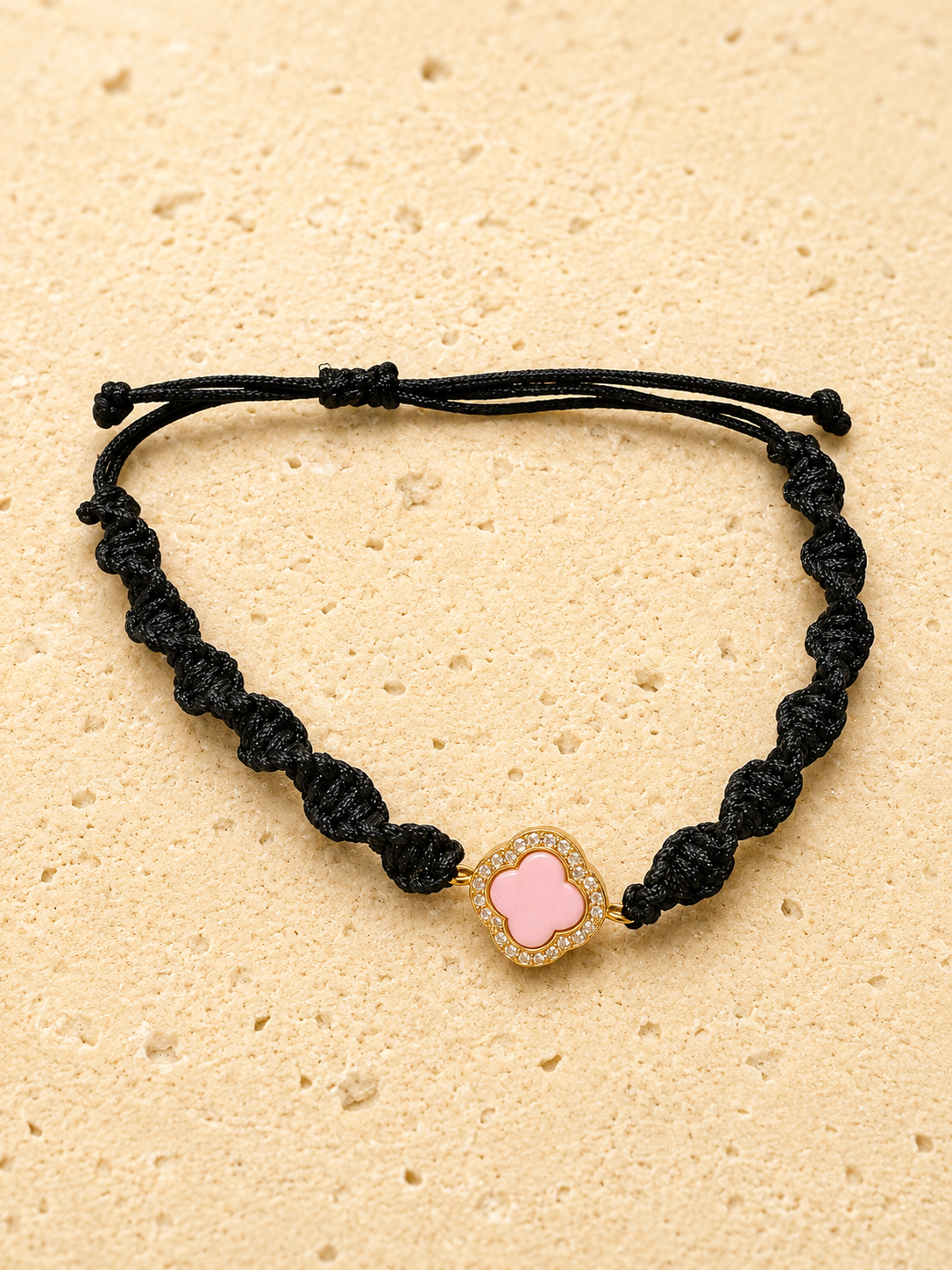 Woven adjustable semi precious stone bracelets