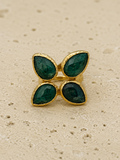 Muso emerald brass ring