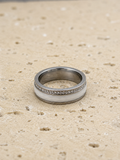 Crystal ring and white resin