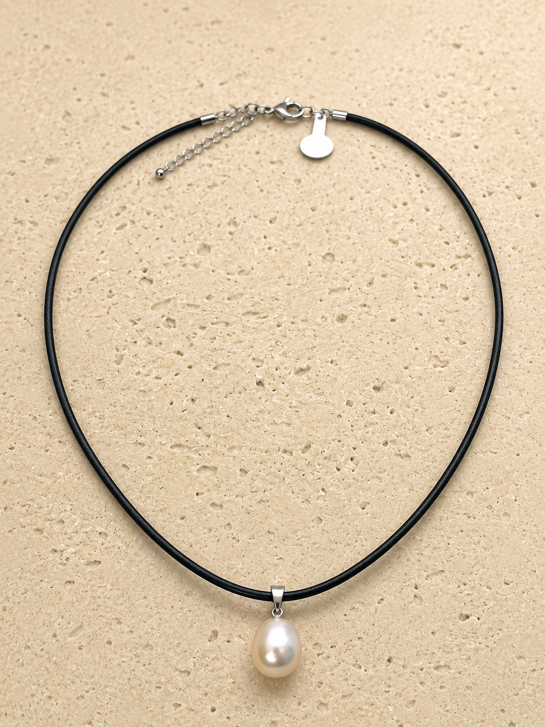 Freshwater pearl and woven necklace