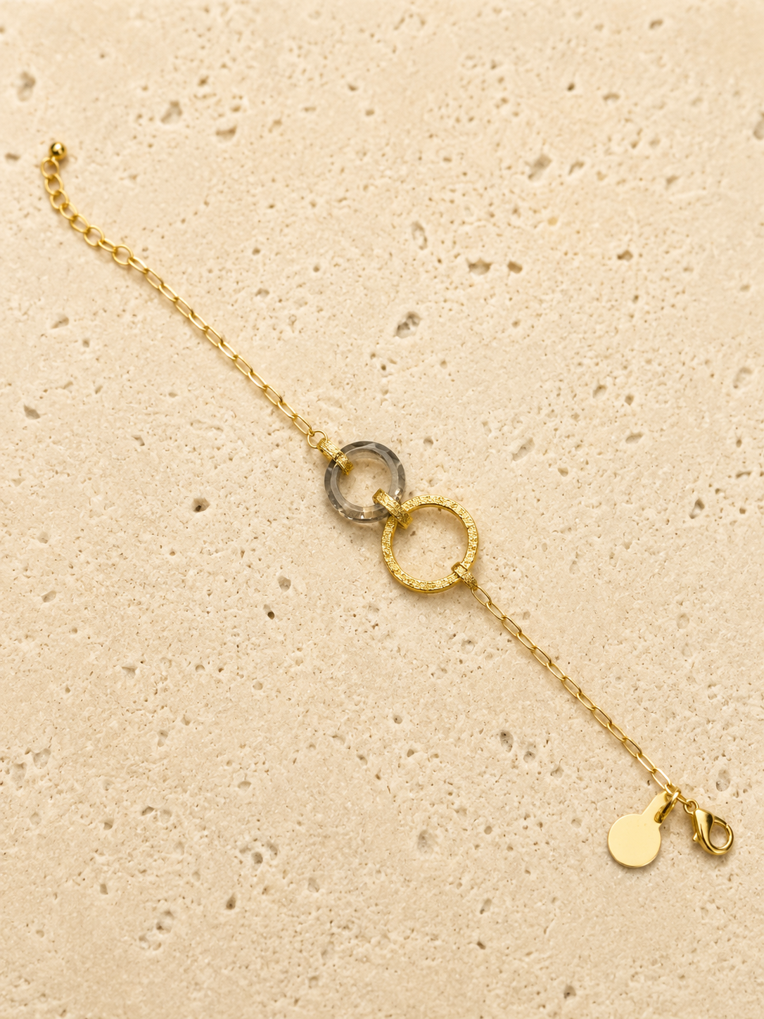 Gold link resin bracelet