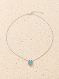 Turquoise four leave clover necklace