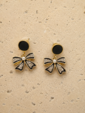 Crystal bow earrings